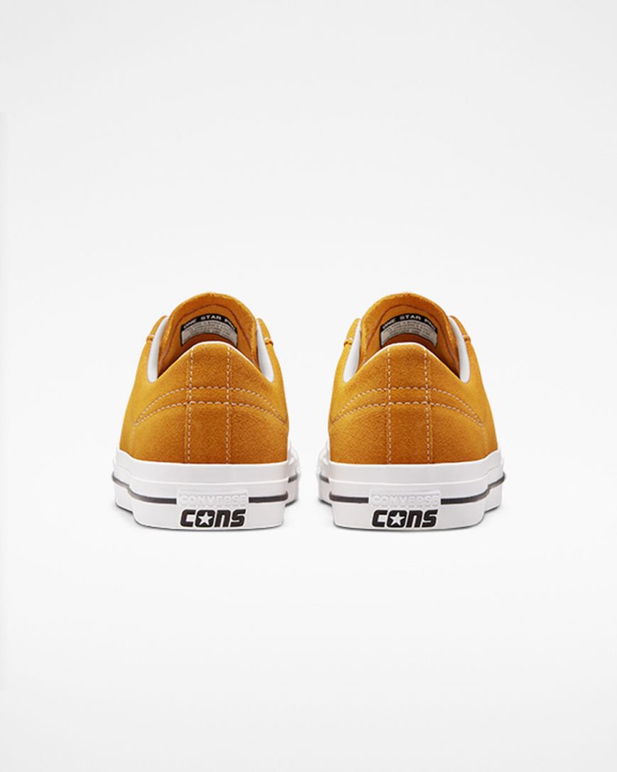 Men's Converse One Star Pro Skate Shoes Gold Orange / White / Black | AU C4631P